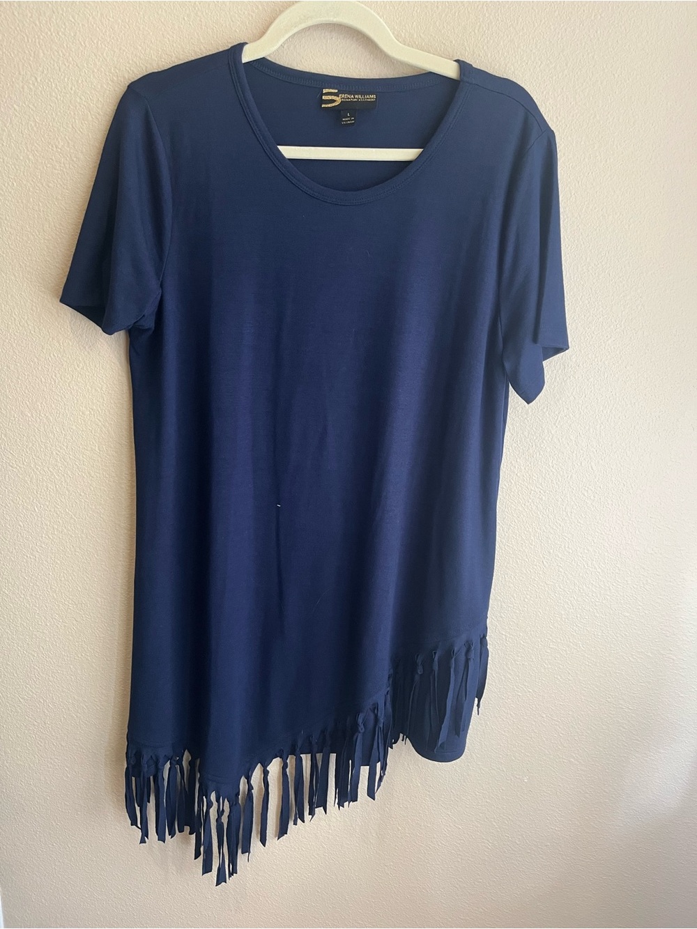 Serena Williams Navy Short Sleeve Tunic with Gold Logo